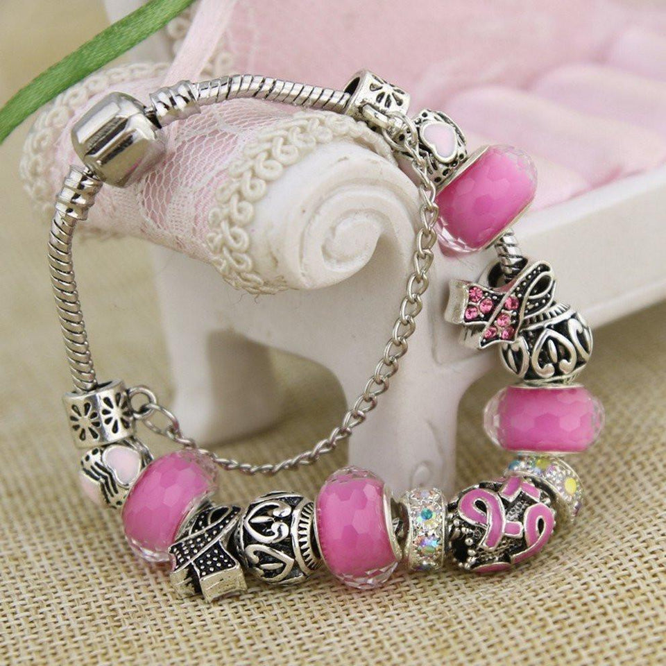 Breast Cancer Awareness Charm Bracelet Limited Edition