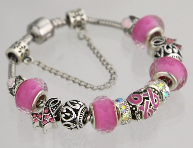 Breast Cancer Awareness Charm Bracelet Limited Edition